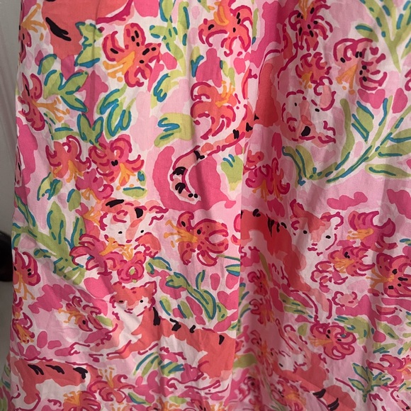 Lilly Pulitzer Pink Tiger Call Me Kitty Ferra‎ Strapless Dress size 6 - Picture 2 of 7